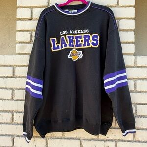 Vintage Lee Sport Los Angeles Lakers Crewneck Sweatshirt in Black - Size XL